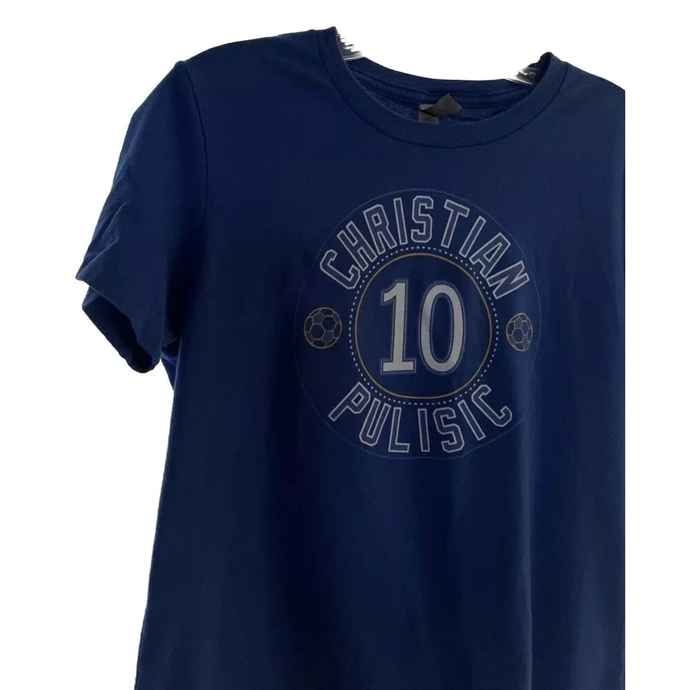 Next Level Apparel Christian Pulisic 10 Juniors Blue T-shirt Size XL Sports